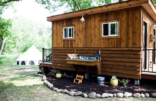 Battle Lake RV Rental | Willow Tent at The Grove Glamping