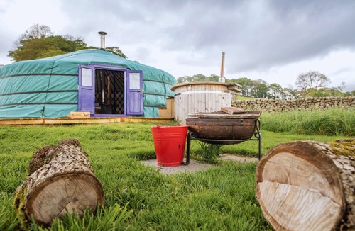 Hawes Cabin | With views across Wether Fell, waking up in Goldfinch Yurt is like no other