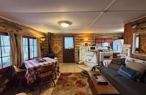 Lac du Flambeau Cabin | Your Little Bit O’ Heaven: Historic Lakefront Log Cabin, Sandy Beach & Stars
