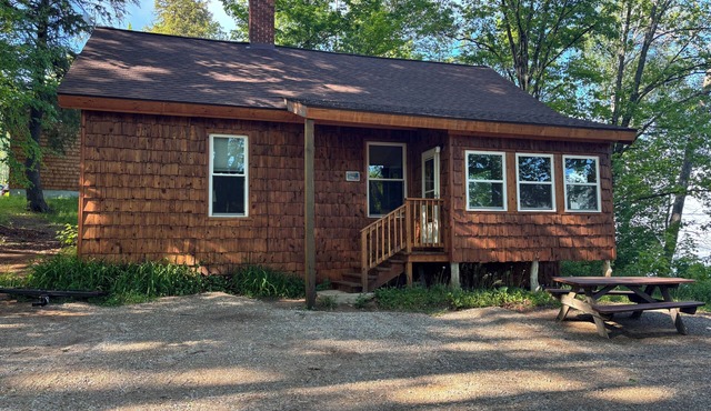 3 bedroom lakefront cabin with indoor fireplace. Pet friendly.
