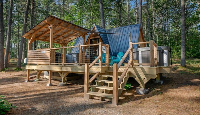 A Cozy A-Frame Escape with Hot Tub