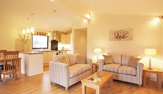 A stunning luxury lodge, perfect for a couples retreat or family break.