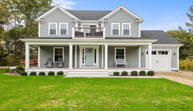 Across the street from Old Silver Beach; New house with hot tub. Sleeps 12.