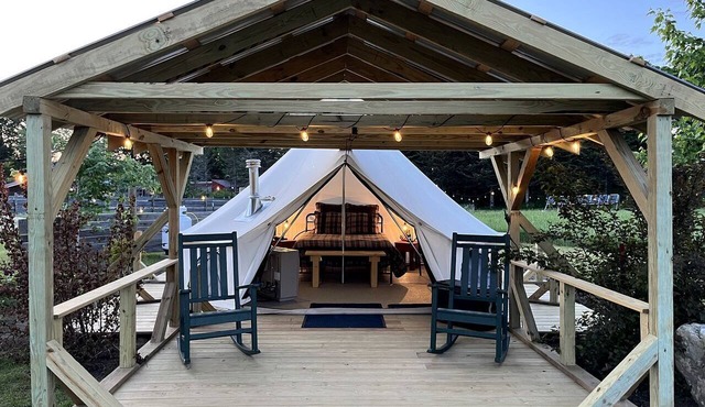 Adult Only Bell Tent Perfect for a Romantic Getaway in Turner, Maine