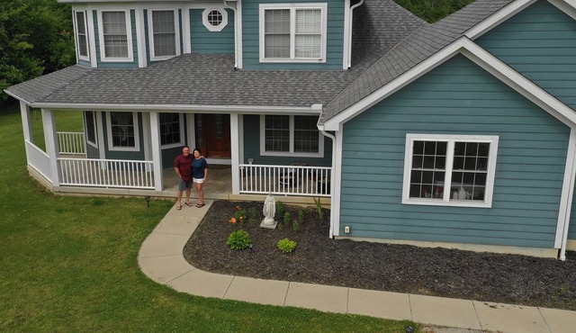 Beautiful Big Blue Dollhouse country home available for true comfort.