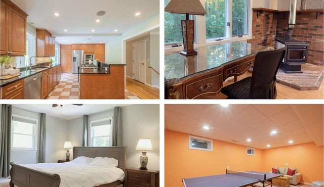 Beautiful clean Bright Quiet 4BDR 3 Bath house 1min to route 9 big yard