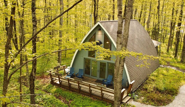 Beechwood Cottage - Sleeps 4! A-Frame in Sister Bay, WI: Coffee Bar & Fire Pit!