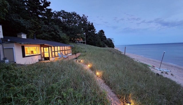 Classic Lake Michigan Beach Cottage | Private Beach & Amazing Sunsets