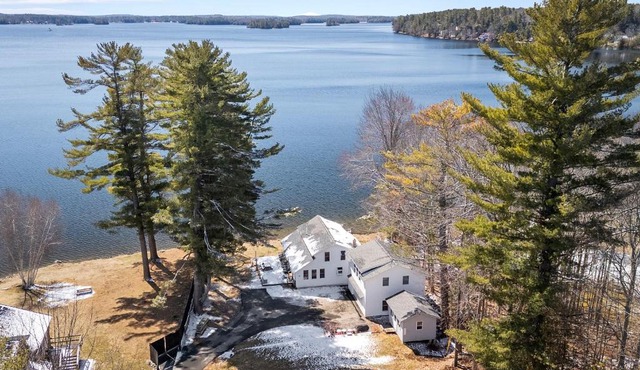 Cobbossee Hideaway, lakefront property with dock for swimming, fishing, and sunrises