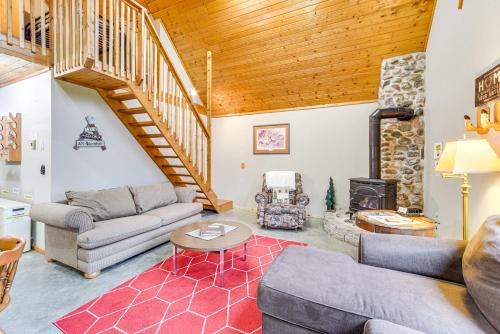 Cozy Birchwood Retreat on UTV Trail w/Hot Tub!