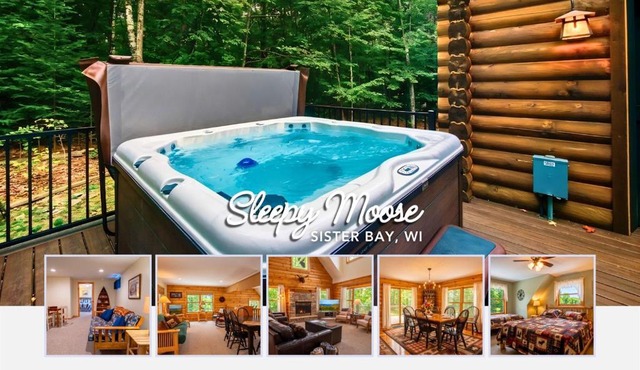 Cozy Cabin in Sister Bay HotTub FirePit Dogs