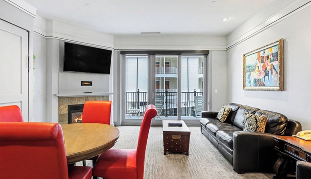 Cozy Lodge Suite 258 in Bay Harbor, MI—ideal for couples seeking a relaxing getaway.