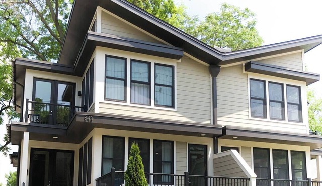 Designer home is short walk to Rupp & Manchester