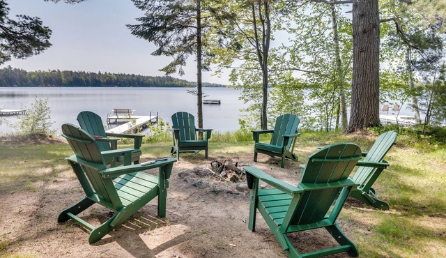 Dock + Fire Pit: ‘Sweet Serenity’ on Amber Lake