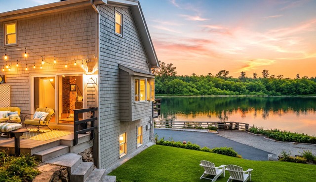 Exceptional 4BR Waterfront Home with Stunning Views, Waterfront Deck & Big Dock!