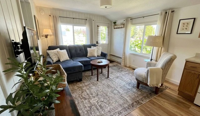 Family-ready cabin with dedicated boat slip at walkable marina and beach access.