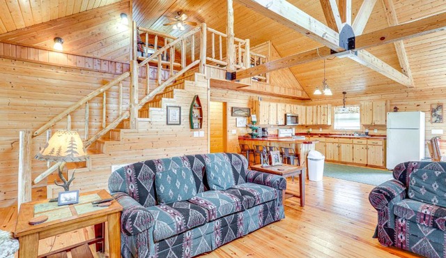 Fire Pit, Screened Deck: Riverfront Ozarks Cabin!