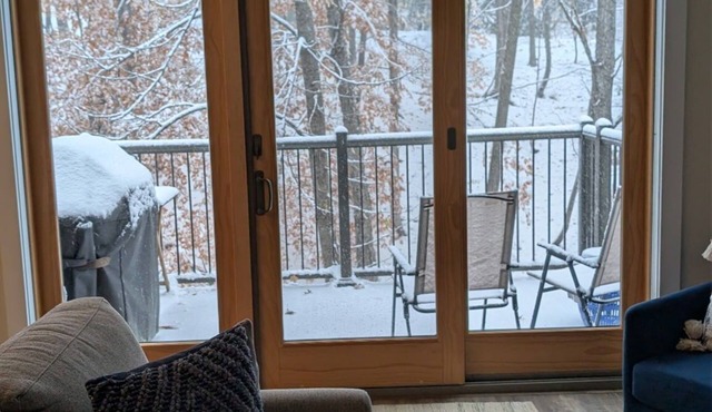 Forest & Brook View Condo – Tranquil Porch, Minutes to TC Breweries & Cafés!