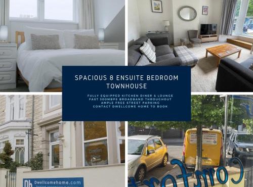 Free Parking, Entire 8 Ensuite Bedroom Townhouse, Fully Equipped Kitchen, Dining Room & Lounge, Perfect for Family Gatherings, Long Term Contractor, Relocation, etc Stays, 15 mins to Nissan, 20 mins to Sunderland & Newcastle, See our Site for Assurance