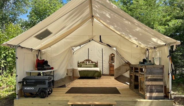 Glamping on Lake Vermilion with everything you need.