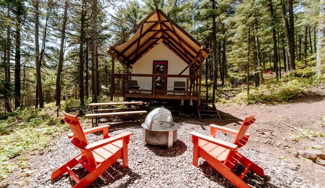 Glamping Safari Tent for Romantic Escapes to the Minnesota Forest