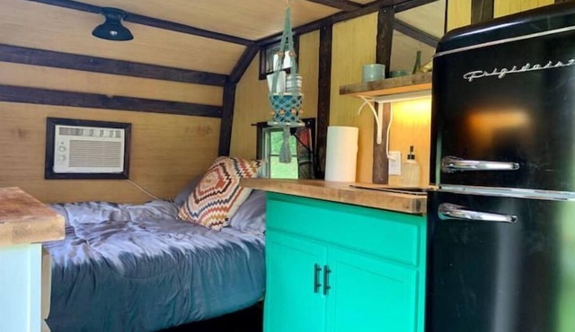 Groovy Vintage RV In the Woods
