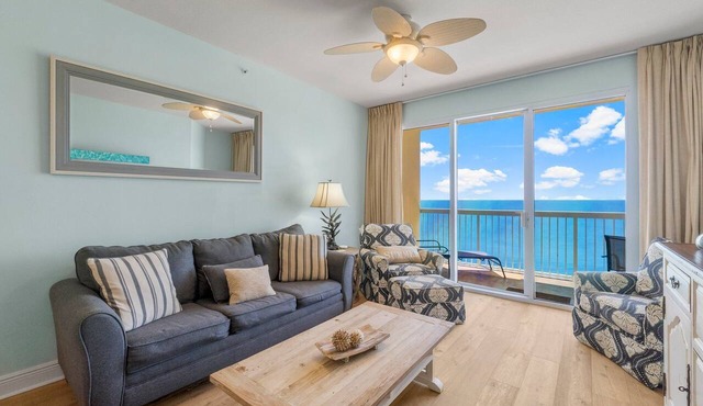 GULF FRONT @ CELADON BEACH~ Quiet West End~Free Beach Chair Service! Two Bedroom+Bunk Room!