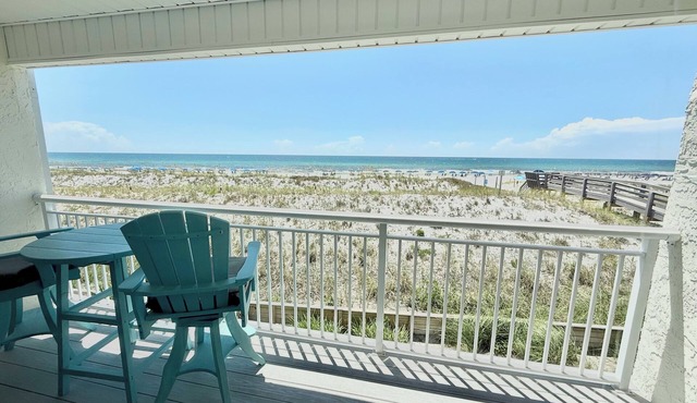 GULF FRONT CONDO BEACH SERVICE GORGEOUS VIEW 2ND FLOOR UNIT MANY AUGUST OPENINGS