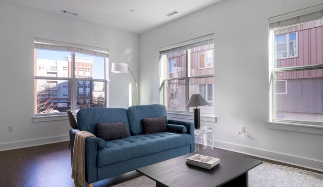 Hip Alewife 2BR w/Gym & W/D, nr Red Line, by Blueground