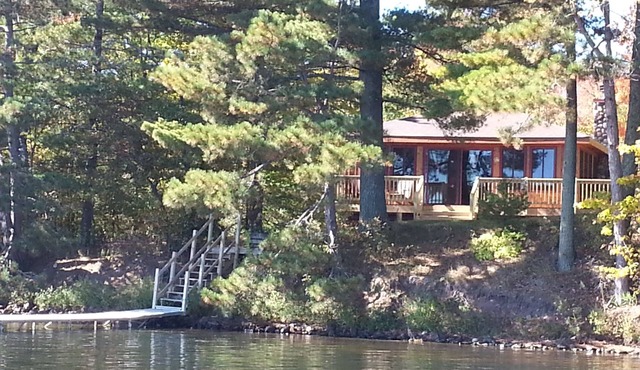 Lac Courte Oreilles Waterfront Cottage feet from the lake.