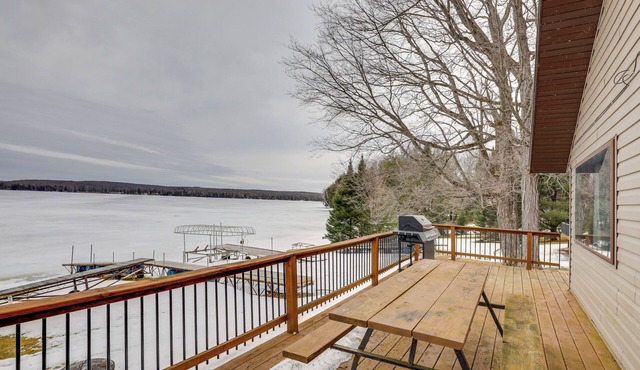 Lake Access & Pier: Northwoods Fishing Cabin