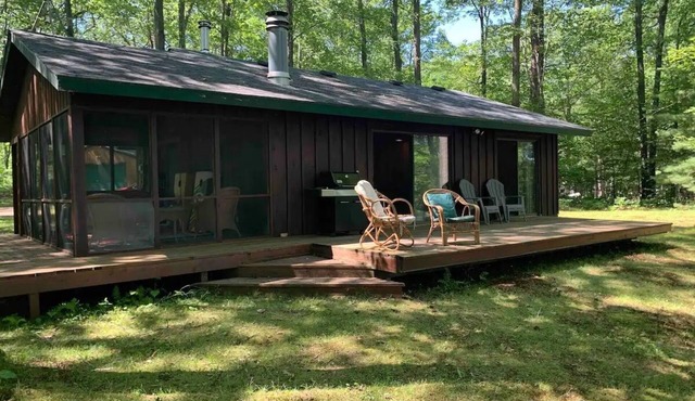 Lake Front Cottage Hidden in the Woods with private dock.