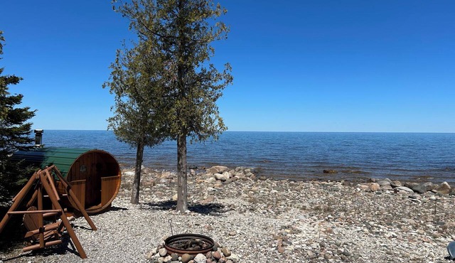 Lake Huron Heaven: Private Sauna and Waterfront Access, Sunset Views