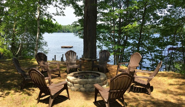 Lakefront Cottage - private dock, large decks, large fire pit