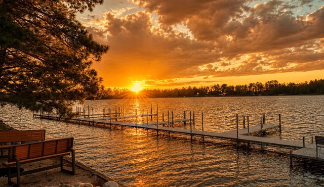 Lakefront Home on the Whitefish Chain - Outdoor Pool, Pickleball Courts and More