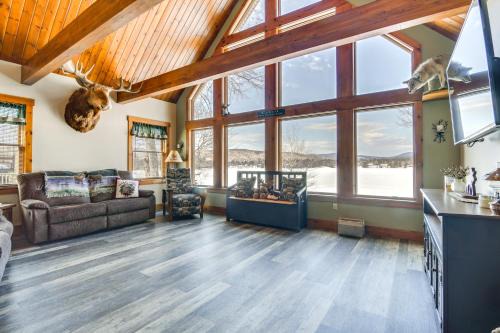 Lakefront New Hampshire Hideaway w/Deck & Views