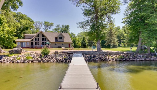 Lakefront Sunburg Vacation Rental w/Boat Dock!