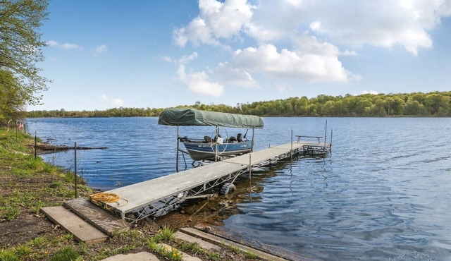 Long Lake Retreat w Boat, Kayaks & Fire Pit!