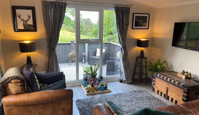 Lovely new Caravan by Loch Long