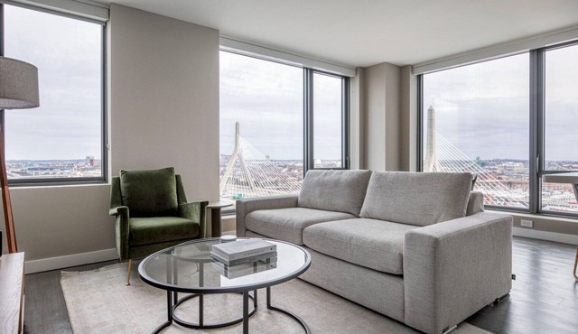 Luxe North Station 2BR w/Gym & W/D, walk to T & Shops, by Blueground