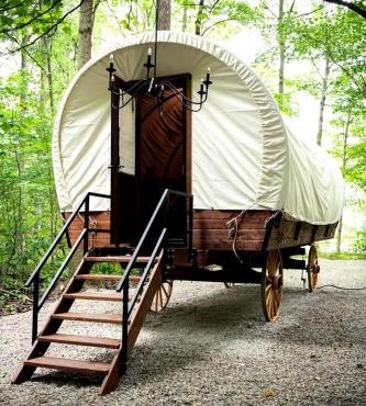 Luxury Conestoga Wagon, Perfect for a Weekend Glamping Escape from Dayton, Ohio