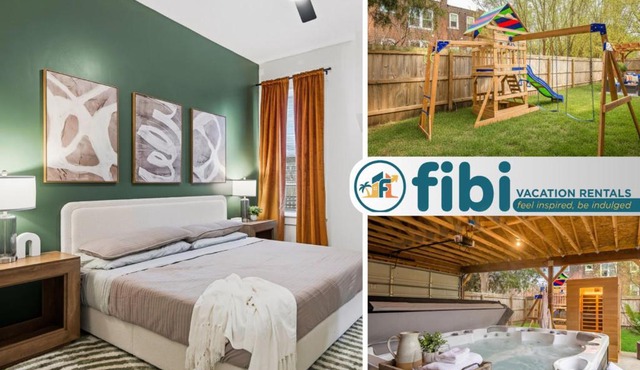 Luxury STL Oasis: Sauna, Firepit Lounge & Games