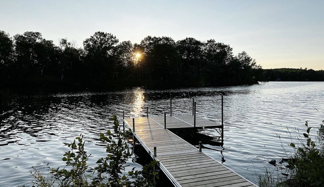 Mid-Maine Lakefront Escape – Kayaks, Fire Pit, BBQ & Rail Trail
