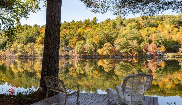 Modern 4 BR Waterfront Lake House Directly on Minnehonk Lake Belgrade Lakes Area