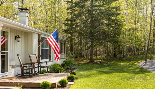 Modern cottage located near Sister Bay with Game Room and Fire Pit