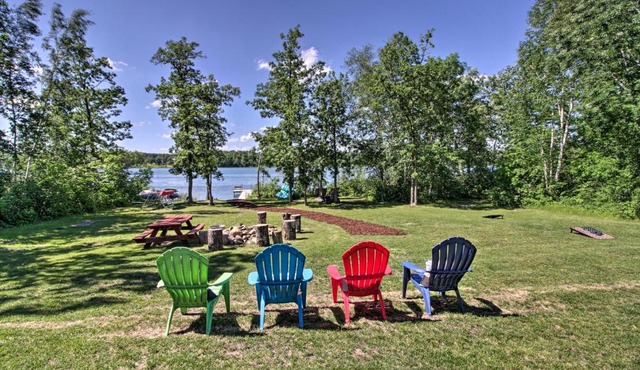 Modern Lakeside Chalet on Crow Wing Chain w/Dock!