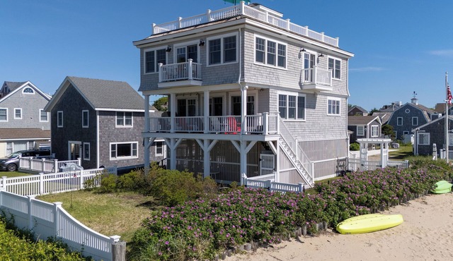 New to market Ocean Front Gem steps to Beach! 25 minutes from cape bridges.