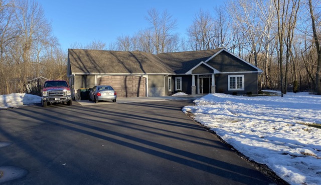 Newer house on wooded lot