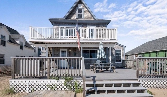 Oceanfront beach house with spacious deck!