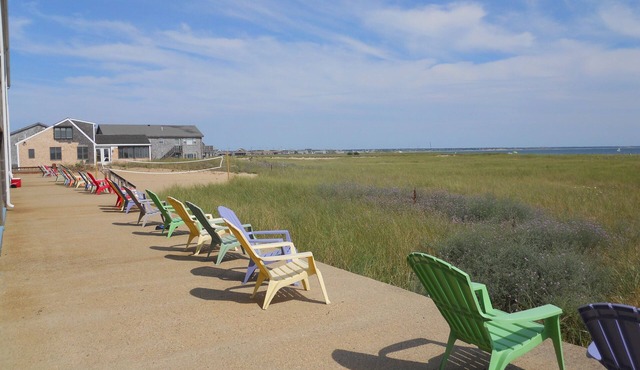 Oceanfront Suite overlooking Cape Cod Bay - step off your patio onto the beach!